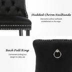 Contemporary Velvet Upholstered Counter Bar Stools Set of 4