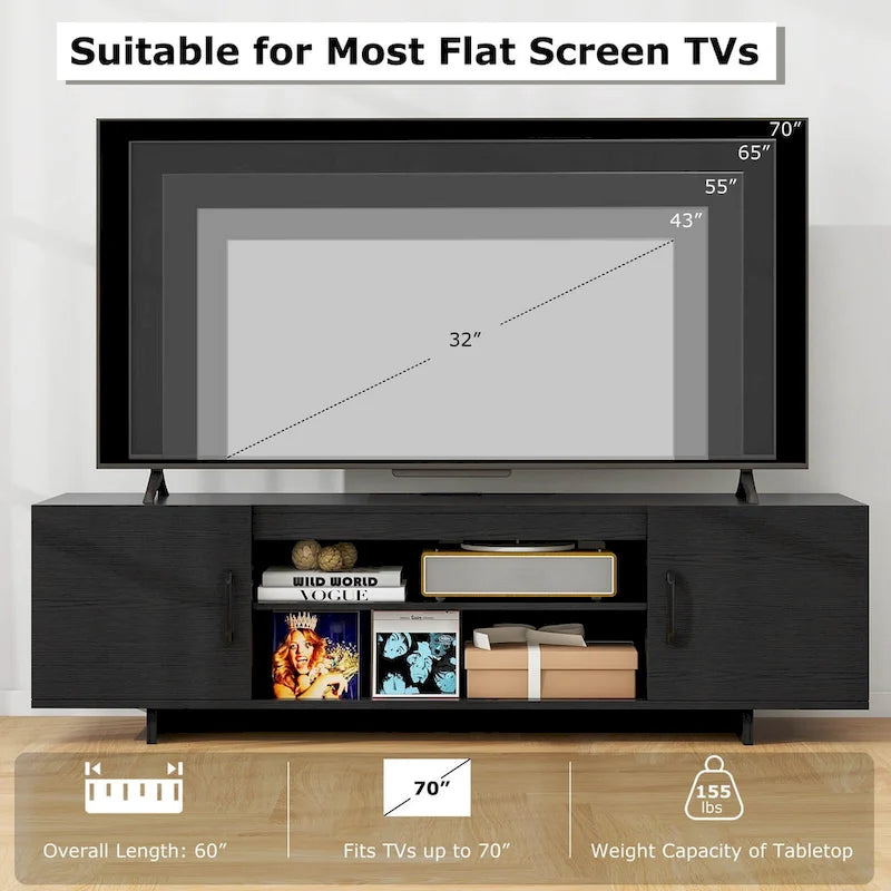 Costway TV Stand for 70 TVs Modern Entertain Center with Power Outlet - See Details