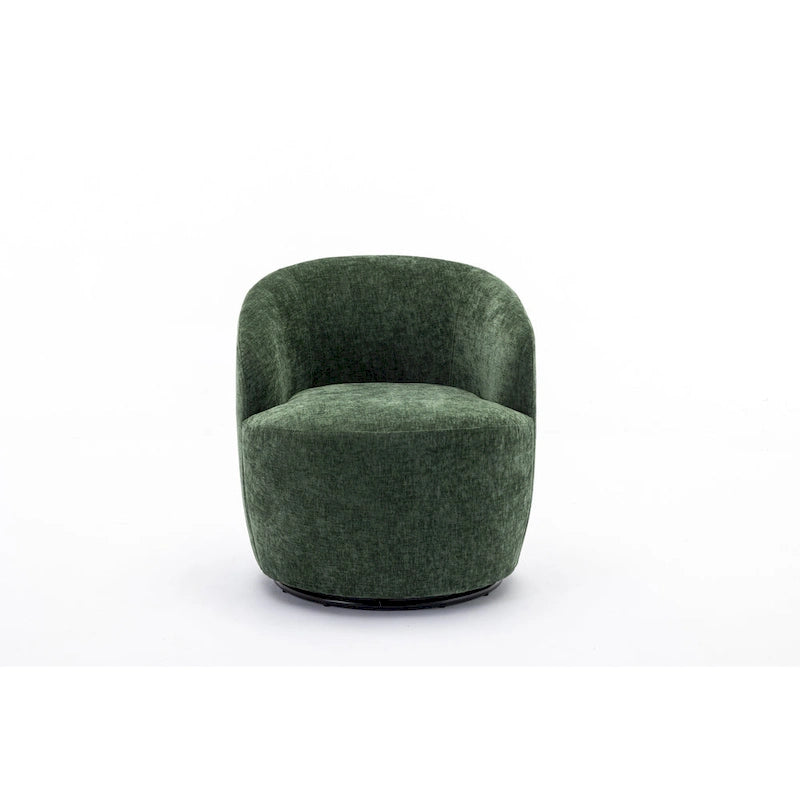 25.6 Swivel Barrel Chair with Black Coating