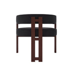 Modern Accent Chair Upholstered Armchair with Open Back 3 Legs Barrel Dining Chair Comfy Side Chair for Living Room Set of 2