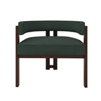 Modern Accent Chair Upholstered Armchair with Open Back 3 Legs Barrel Dining Chair Comfy Side Chair for Living Room Set of 2