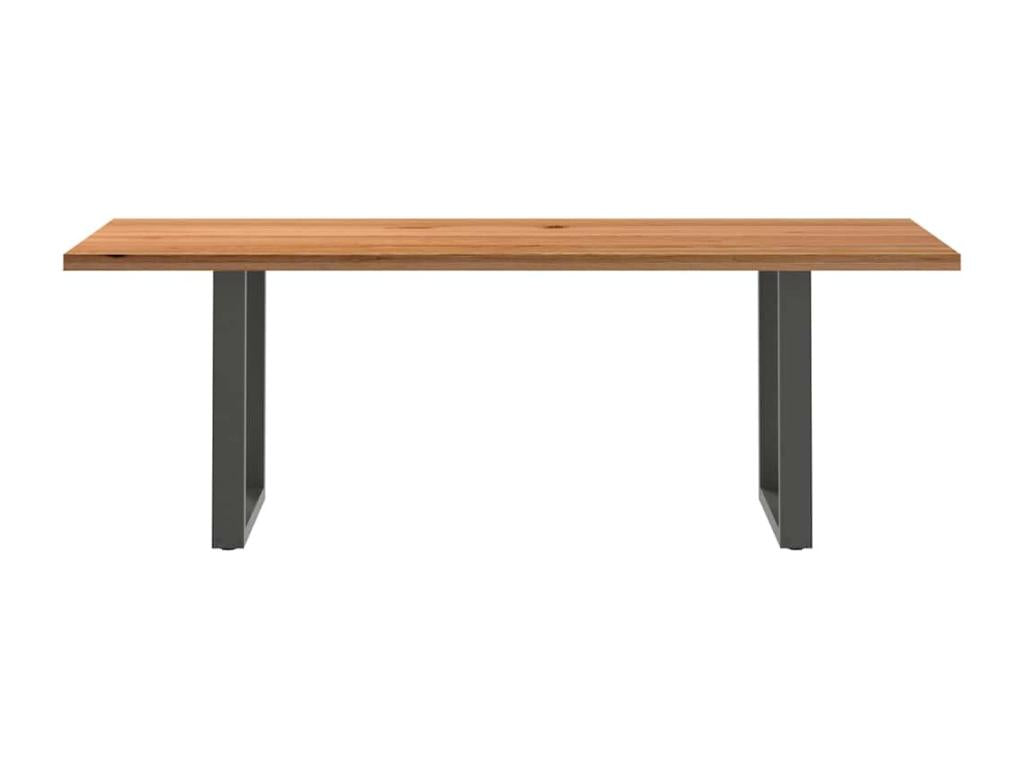 Brown Oak Wood Dining Table