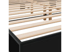 Black Engineered Wood Bed Frame, 200 x 200 cm