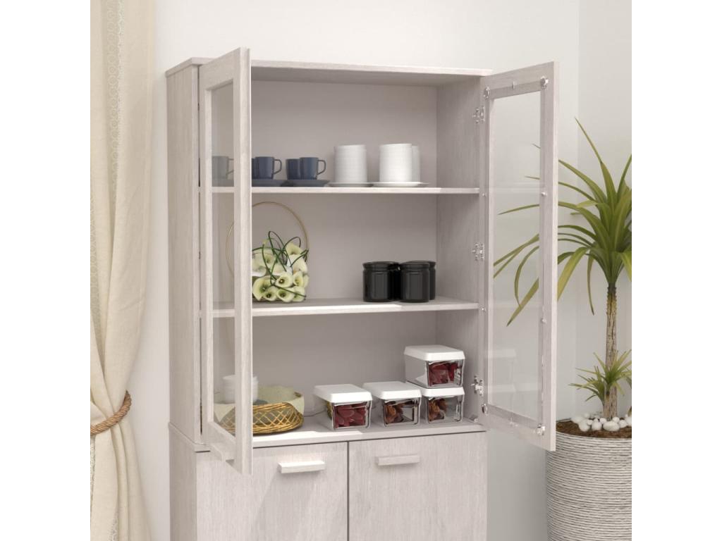 White Pine Wood Sideboard, 85 x 35 x 100 cm