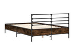 Brown Oak Wood Bed Frame, 120 x 190 cm
