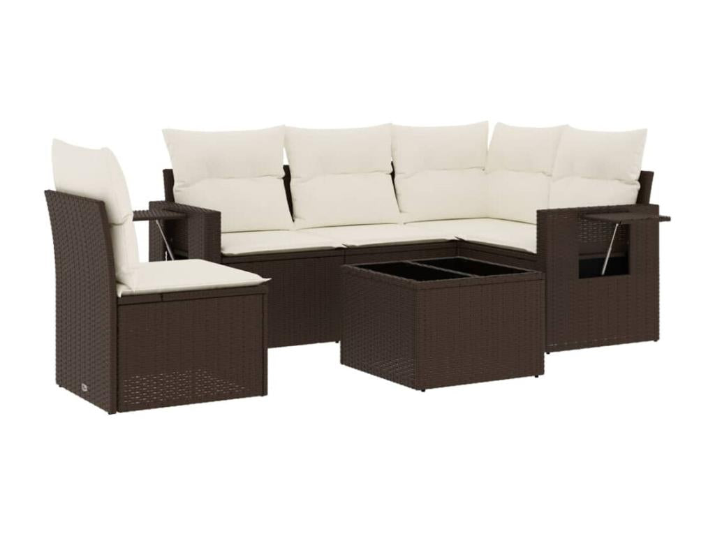 Brown Woven Resin Wicker Outdoor Furniture Set - dlz1766456586098