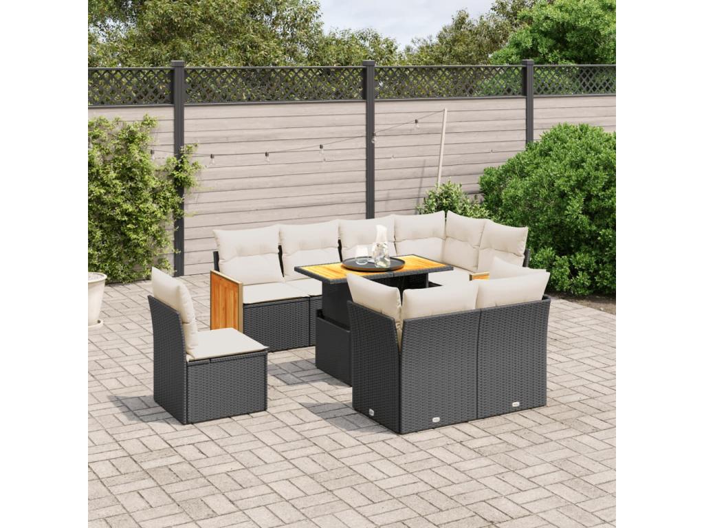 Black Woven Resin Wicker Outdoor Furniture Set - dlz1766457018073