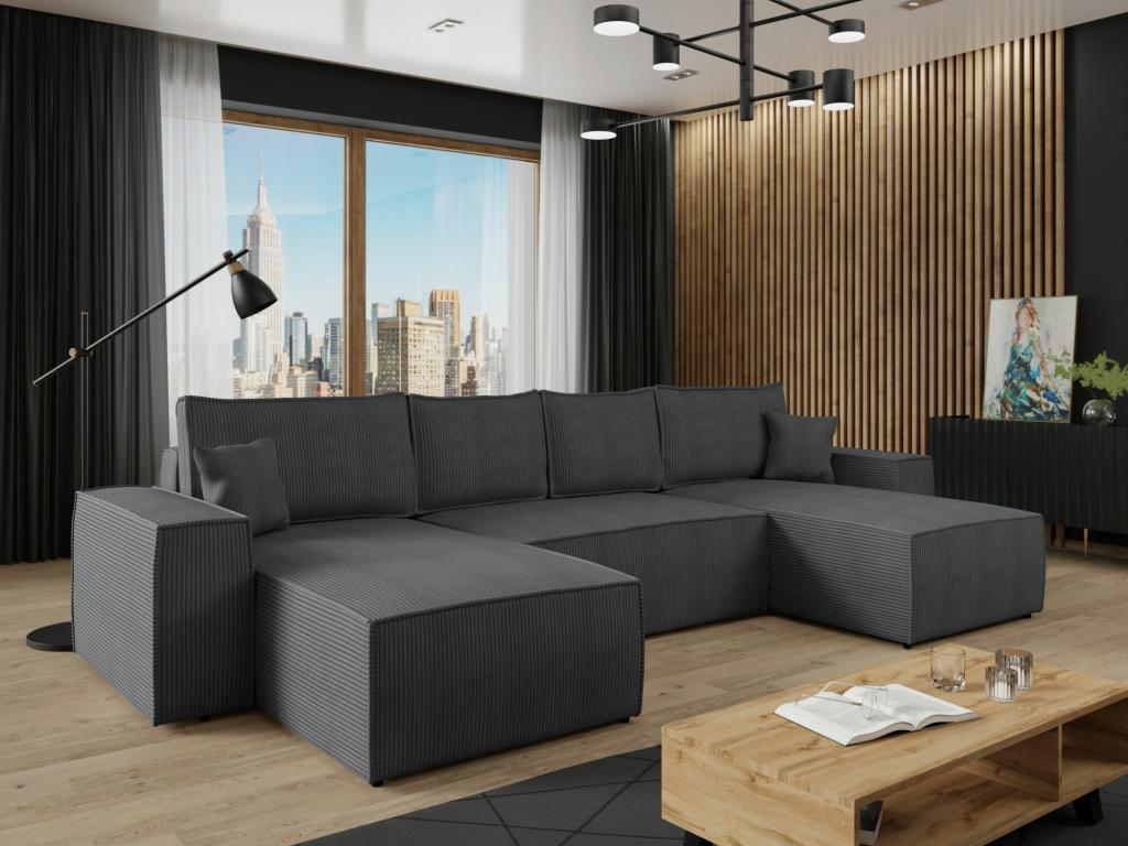 Gray Sofa, 370 x 181 x 94 cm