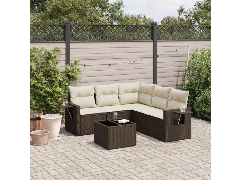 Brown Woven Resin Wicker Outdoor Furniture Set - dlz1766457154002