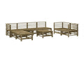 Brown Pine Wood Outdoor Furniture Set