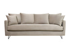 Beige Velvet Sofa Bed