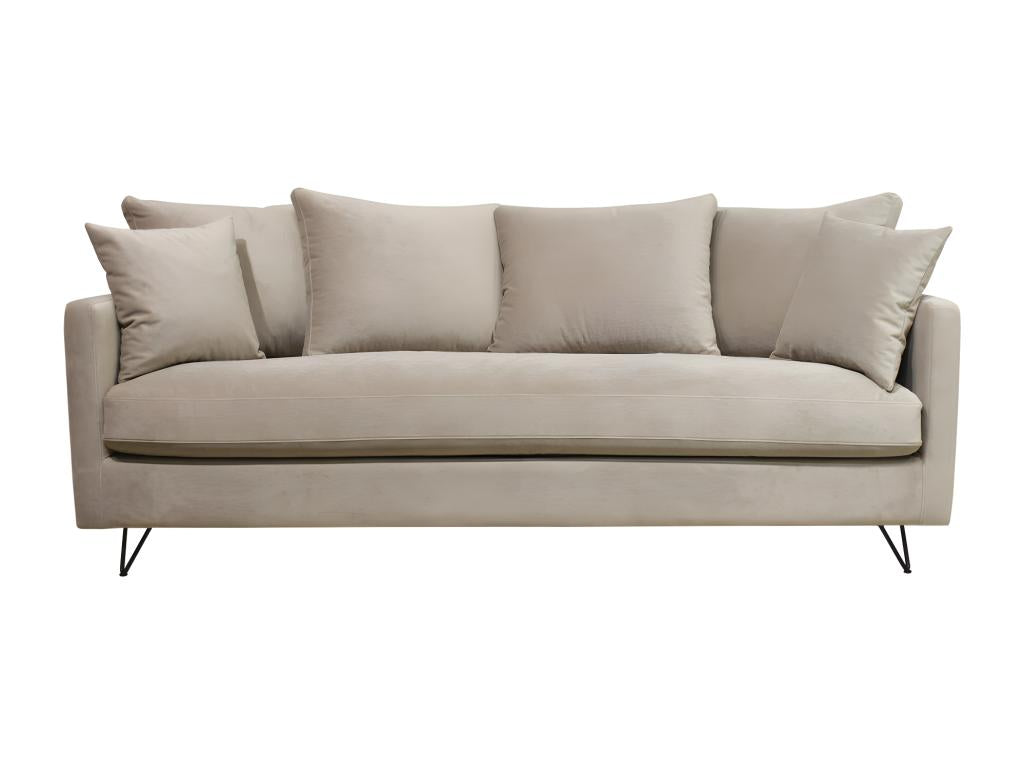 Beige Velvet Sofa Bed