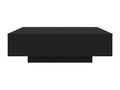 Black Engineered Wood Coffee Table, 100 x 100 x 31 cm