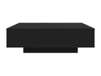 Black Engineered Wood Coffee Table, 100 x 100 x 31 cm