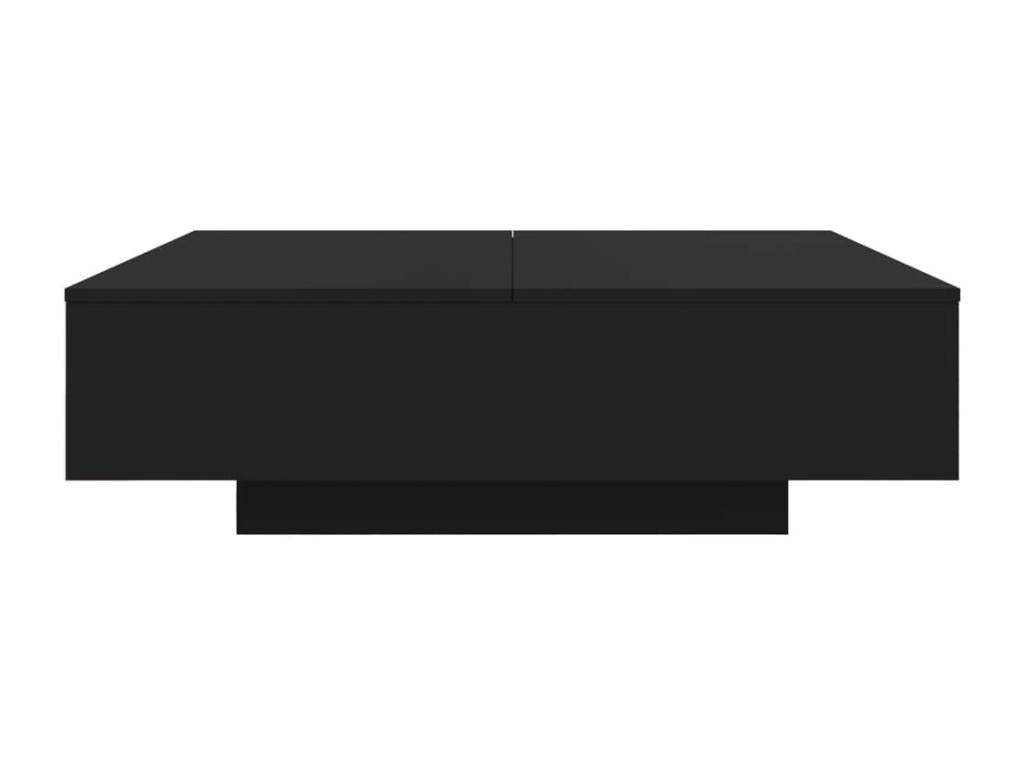 Black Engineered Wood Coffee Table, 100 x 100 x 31 cm