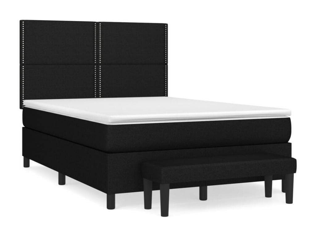 Black Fabric Mattress, 140 x 200 cm