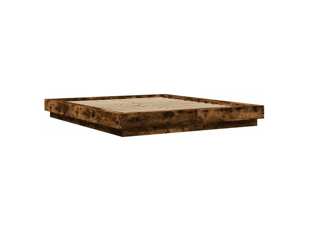 Natural Oak Wood Bed Frame, 160 x 200 cm