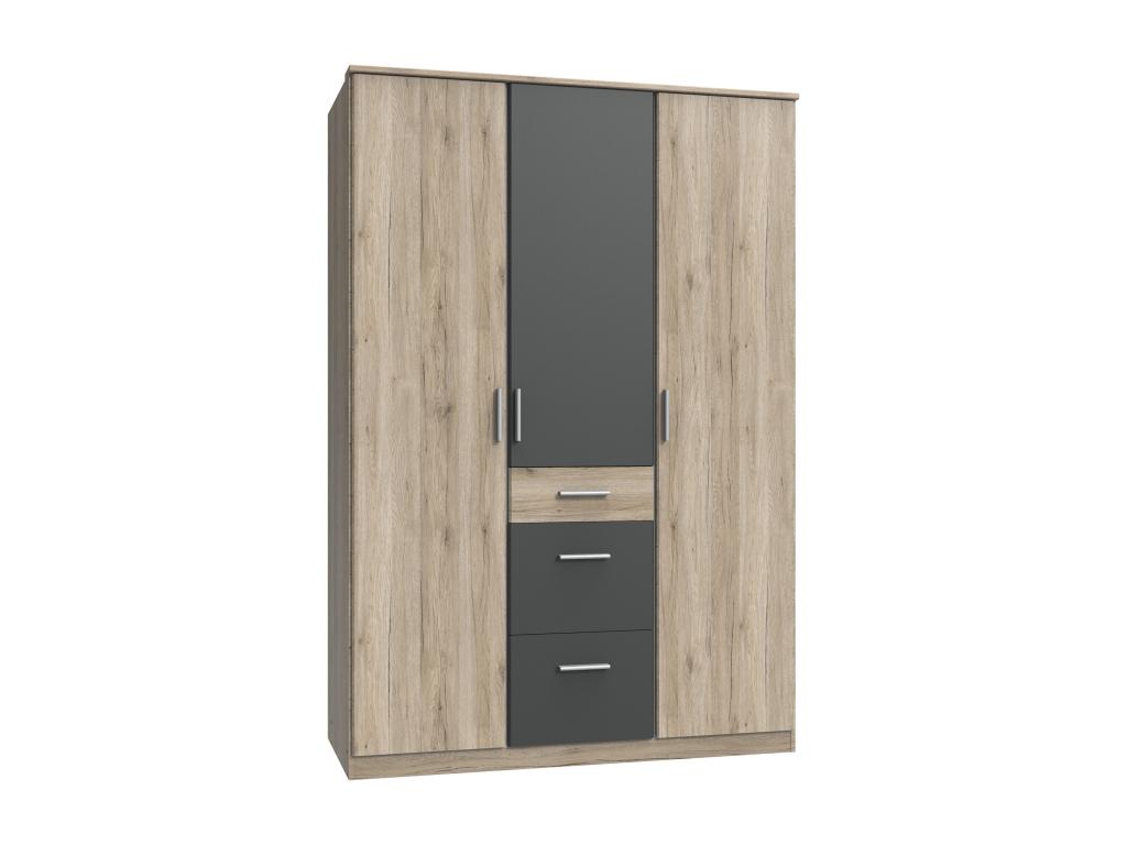 Natural Oak Wood Wardrobe