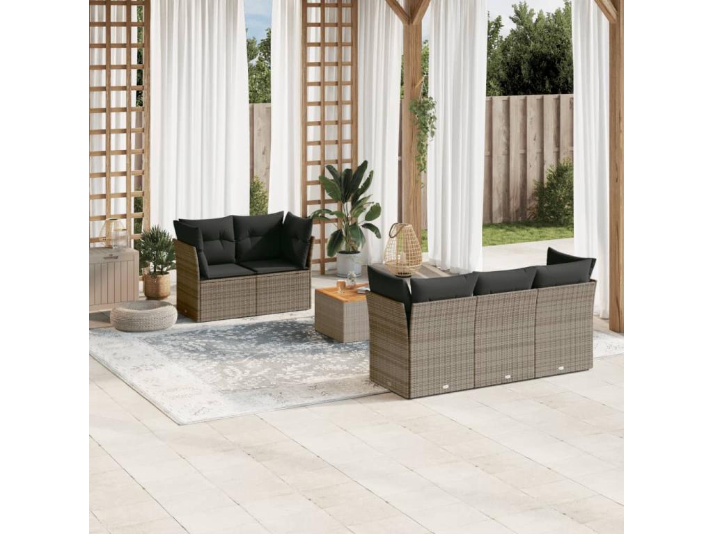 Gray Woven Resin Wicker Outdoor Furniture Set - dlz1766457085962