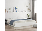White Engineered Wood Bed Frame, 200 x 200 cm