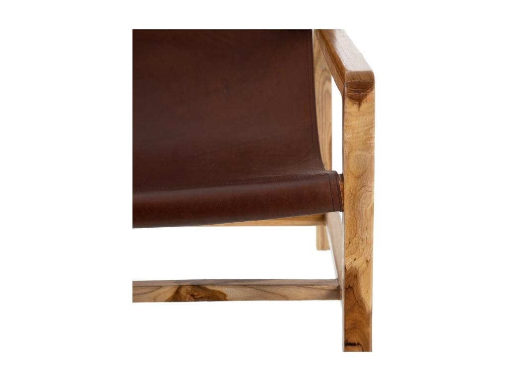 Brown Leather Accent Chair