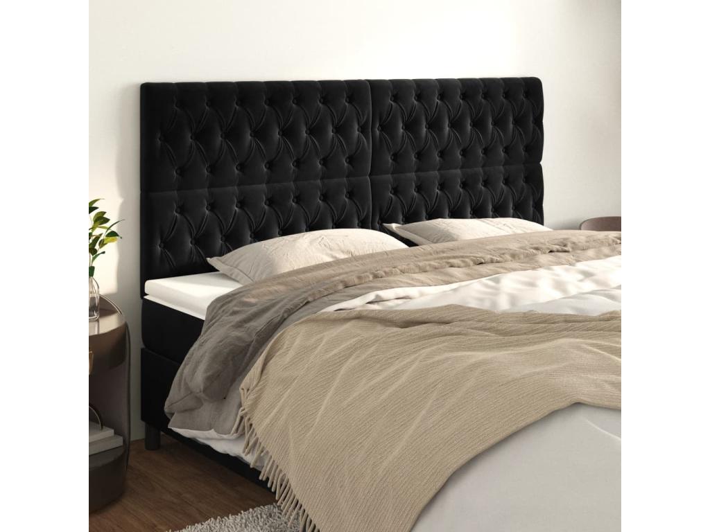 Black Velvet Home Furniture, 100 x 7 x 78 cm