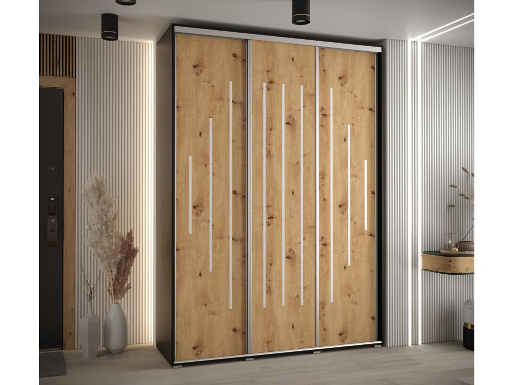Black Wardrobe, 180 x 45 x 235.2 cm