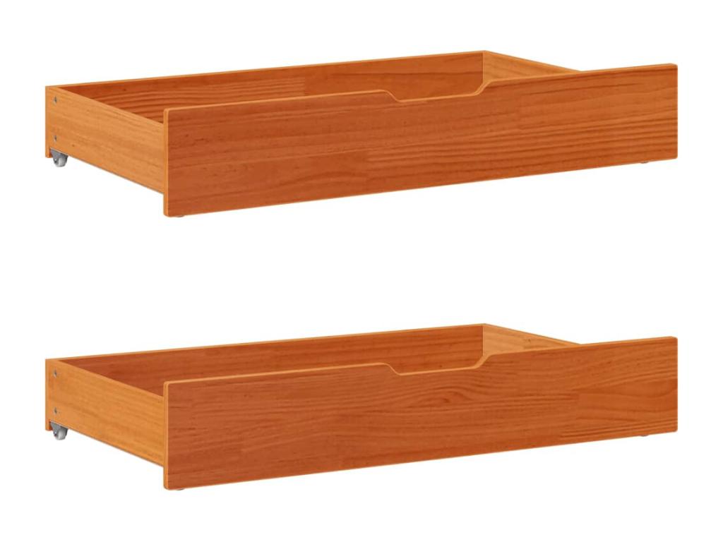 Brown Pine Wood Bed Frame, 180 x 200 cm