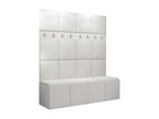 White Leather Home Furniture, 186 x 168 x 46 cm