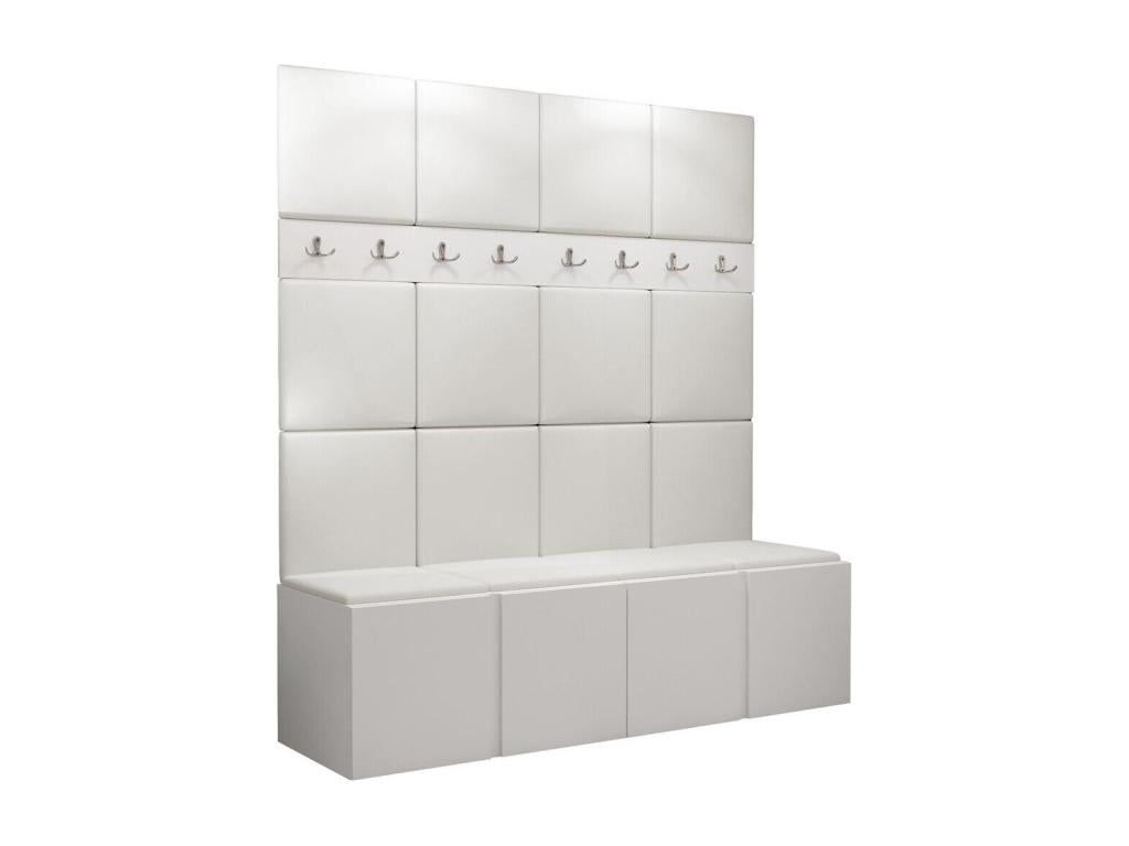 White Leather Home Furniture, 186 x 168 x 46 cm
