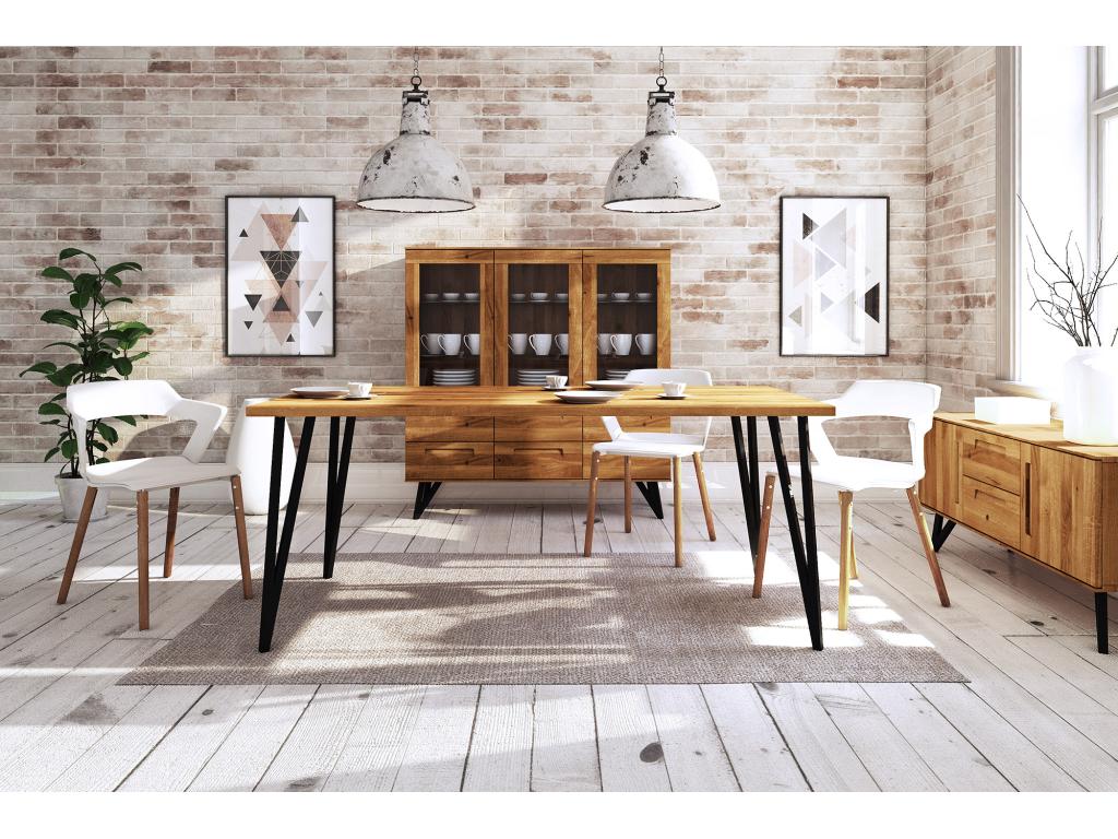 Natural Oak Wood Table, 100 x 170 cm