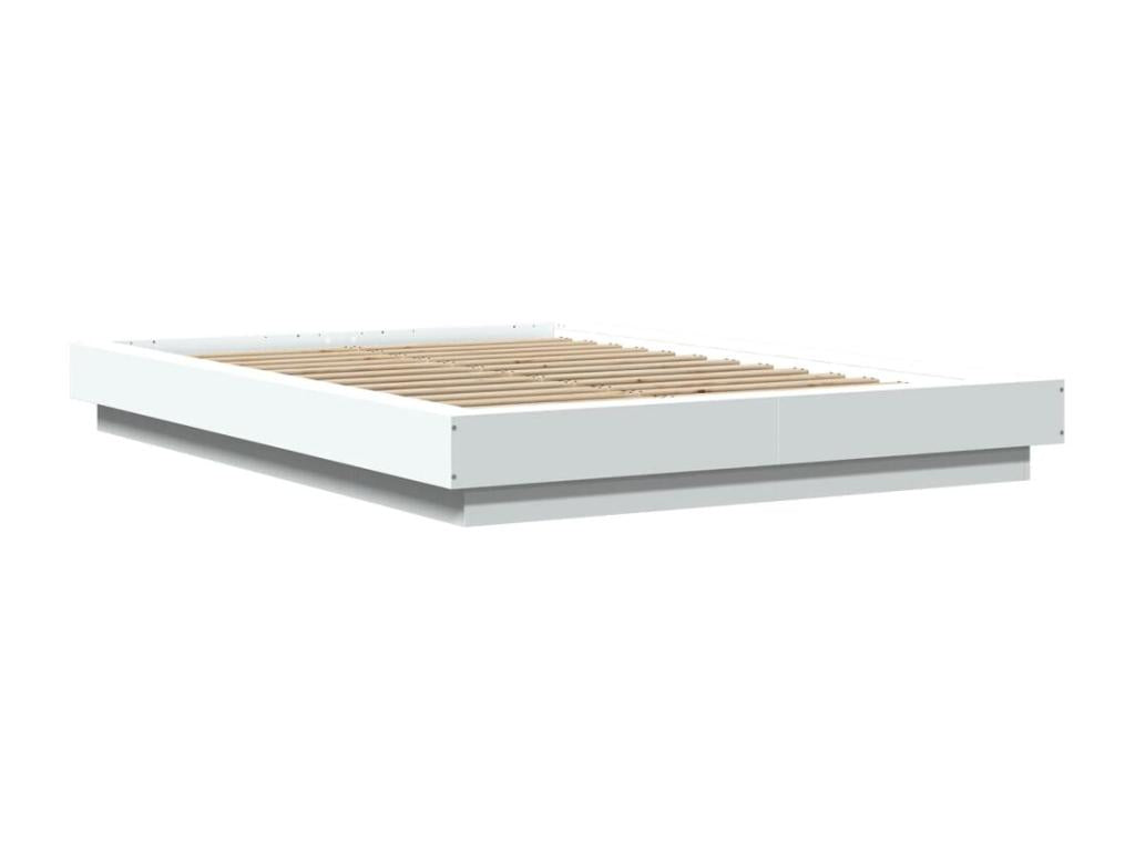 White Engineered Wood Bed Frame, 120 x 190 cm