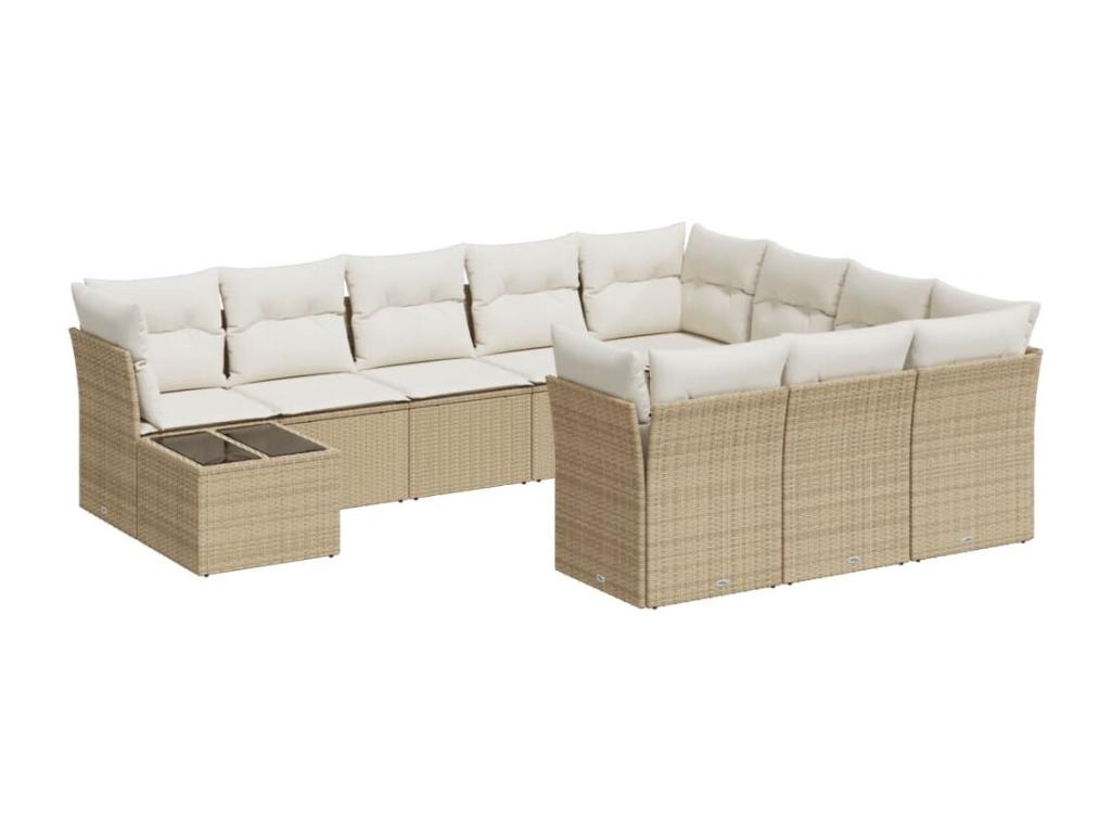 Beige Woven Resin Wicker Outdoor Furniture Set - dlz1766456883296