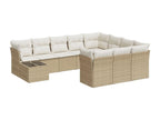 Beige Woven Resin Wicker Outdoor Furniture Set - dlz1766456883296