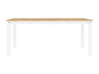 White Solid Wood Dining Table, 180 x 90 x 75 cm