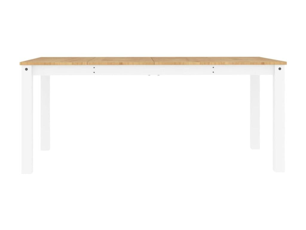 White Solid Wood Dining Table, 180 x 90 x 75 cm