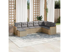 Beige Woven Resin Wicker Outdoor Furniture Set