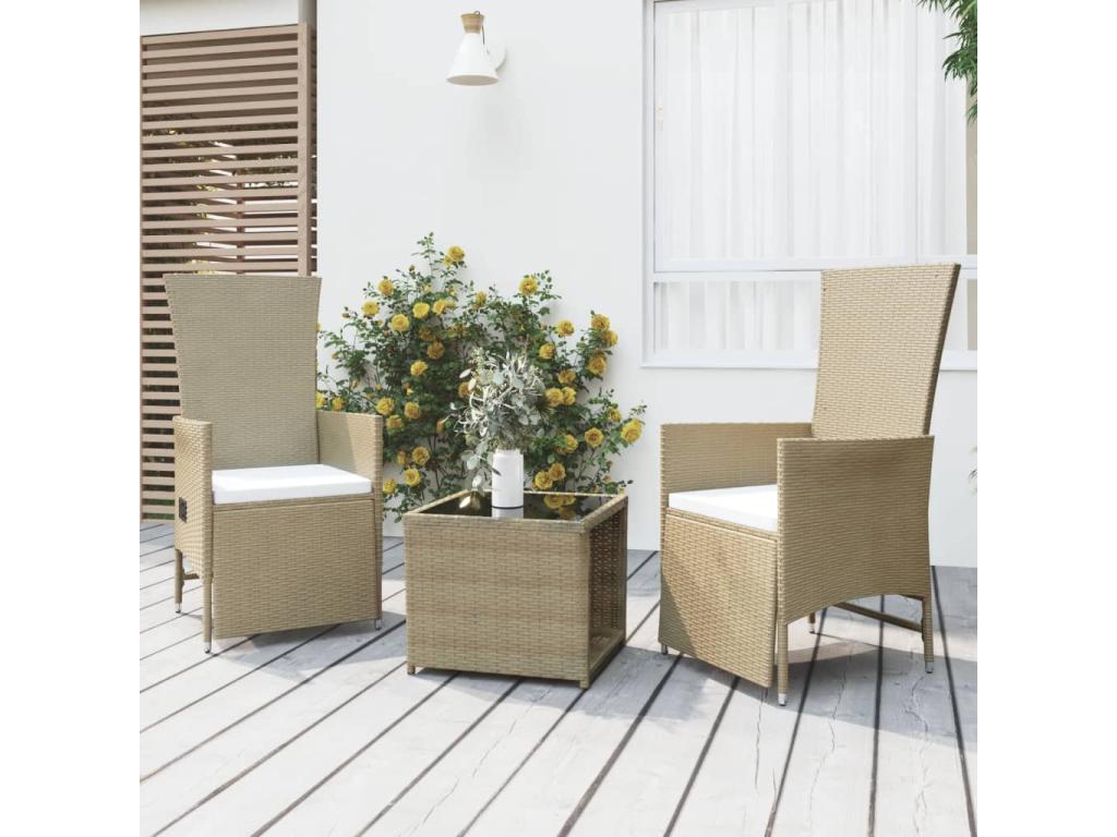 Beige Outdoor Furniture Set