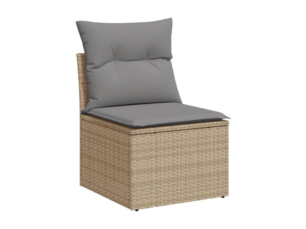 Beige Woven Resin Wicker Outdoor Furniture Set - dlz1766456351530