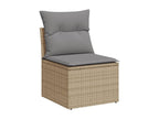 Beige Woven Resin Wicker Outdoor Furniture Set - dlz1766456351530