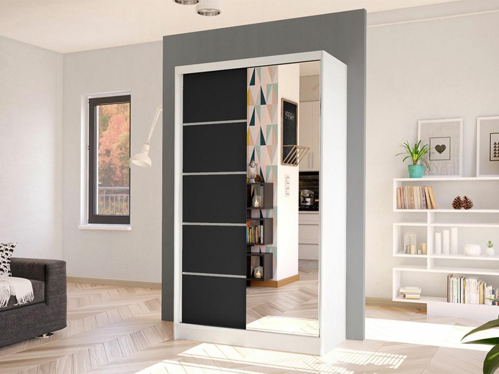 Black Wardrobe, 200 x 100 x 58 cm