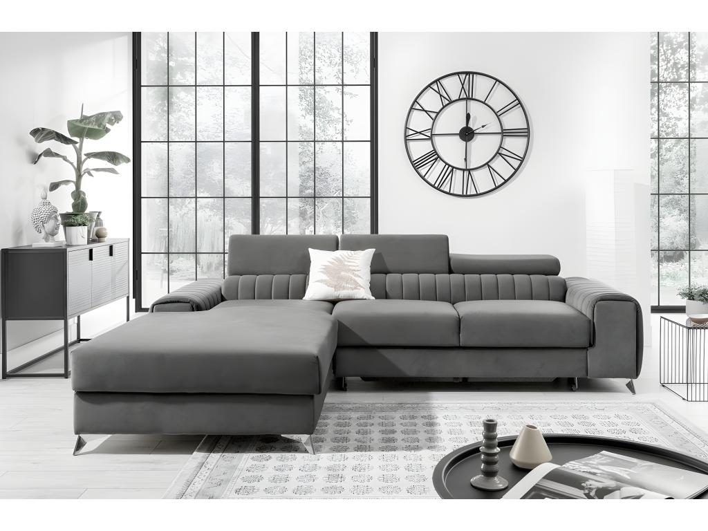 Gray Velvet Sofa Bed