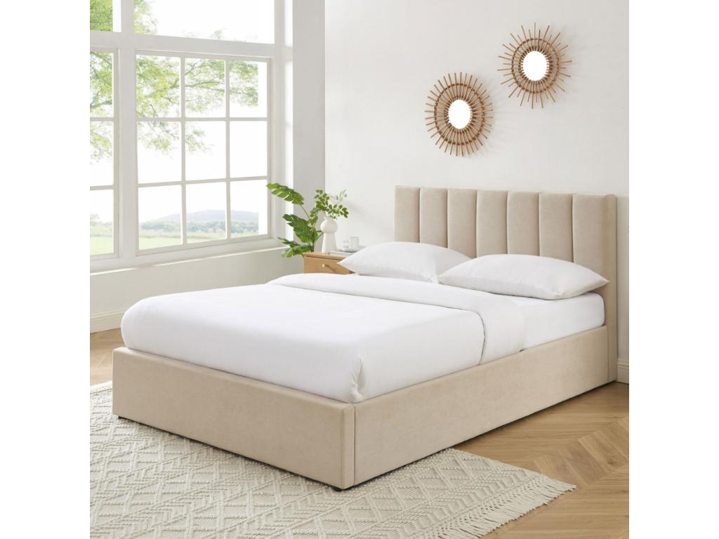 Beige Fabric Mattress, 140 x 190 cm