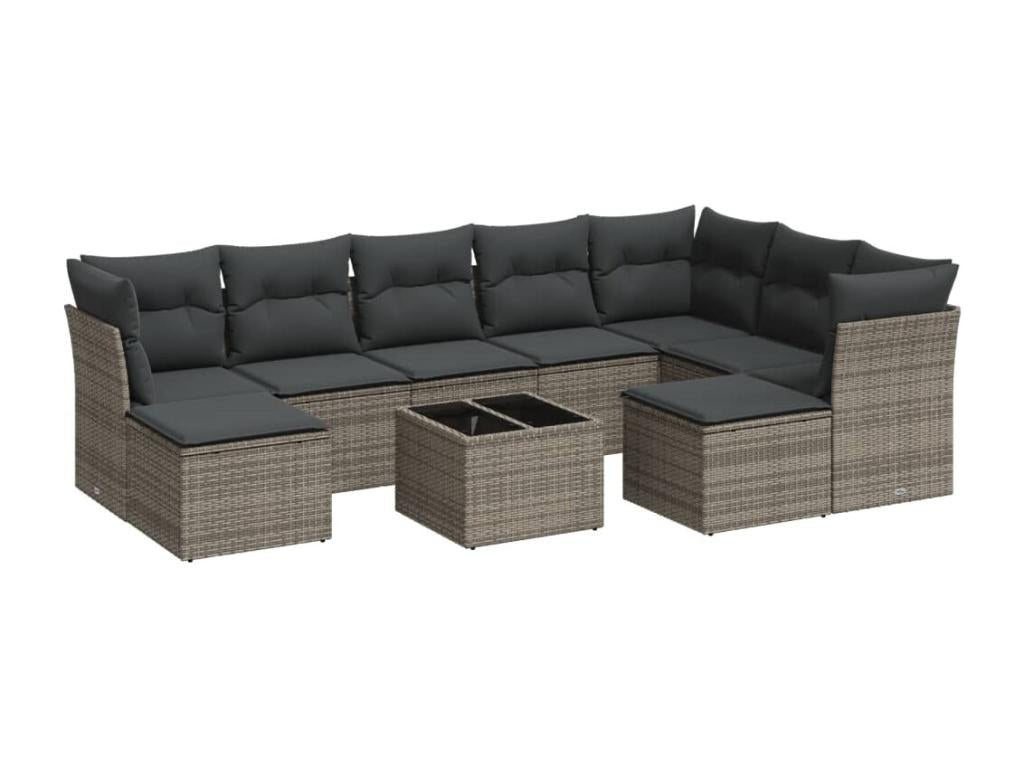 Gray Woven Resin Wicker Outdoor Furniture Set - dlz1766457165562