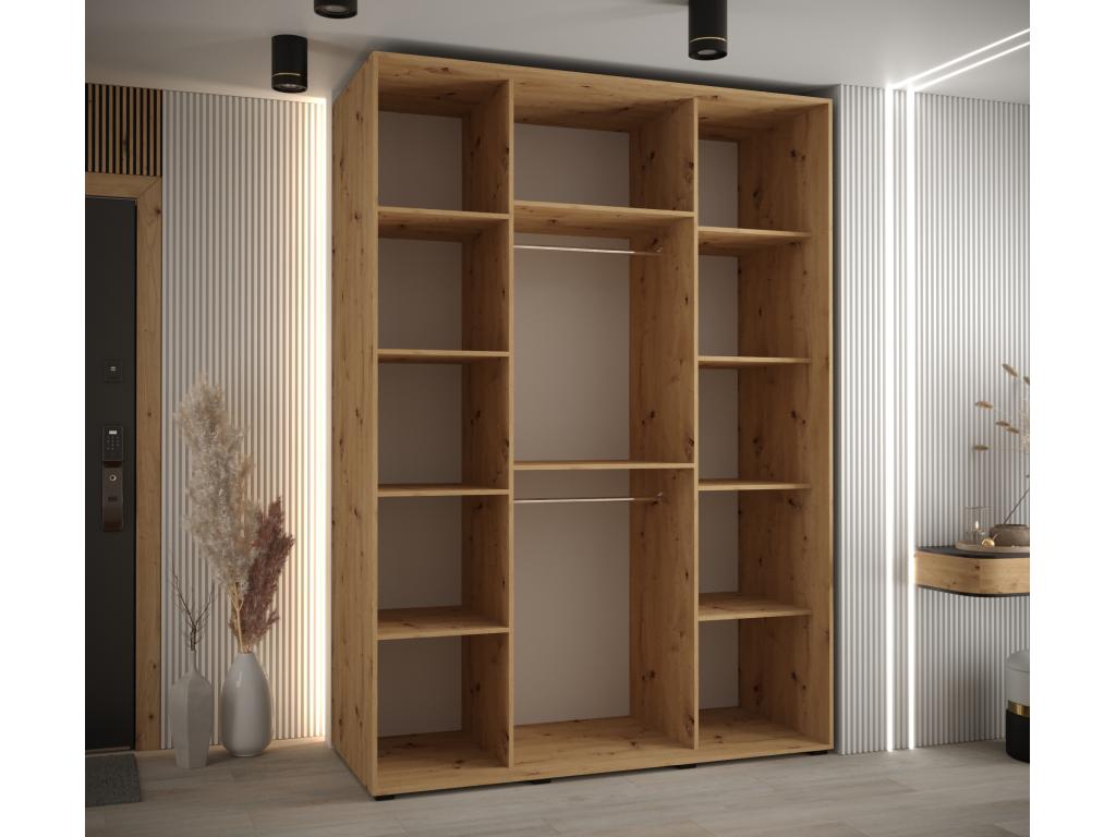 Black Wardrobe, 160 x 60 x 235.2 cm