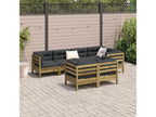 Brown Pine Wood Outdoor Furniture Set - dlz1766456349693