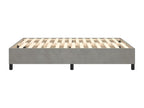 Gray Velvet Bed Frame, 140 x 200 cm