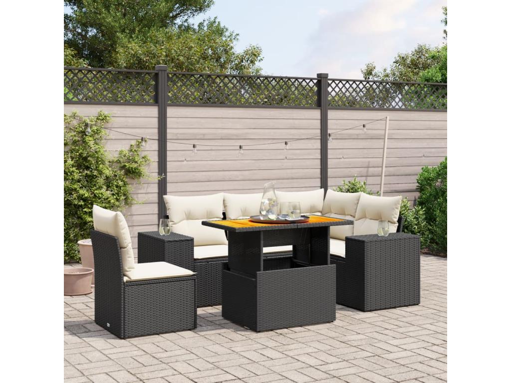 Black Woven Resin Wicker Outdoor Furniture Set - dlz1766457079279