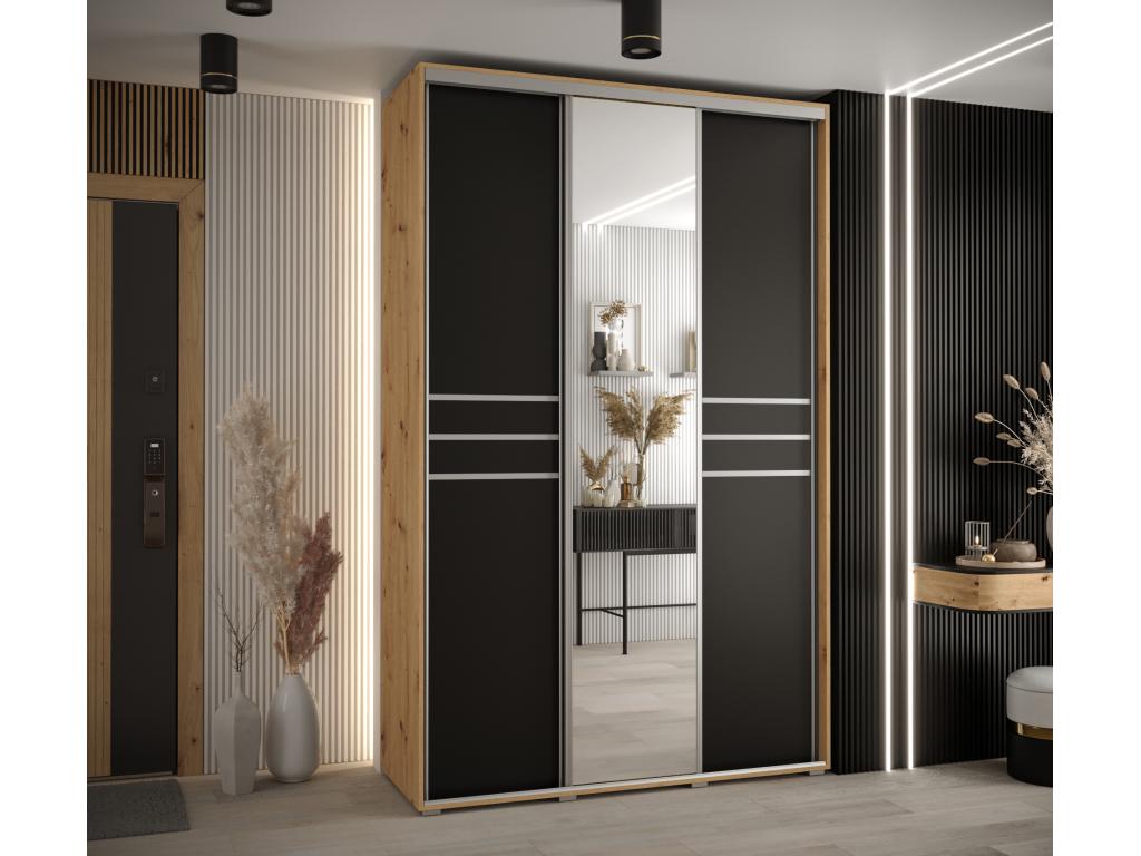 Black Wardrobe, 150 x 60 x 235.2 cm