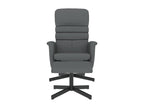 Gray Faux Leather Accent Chair